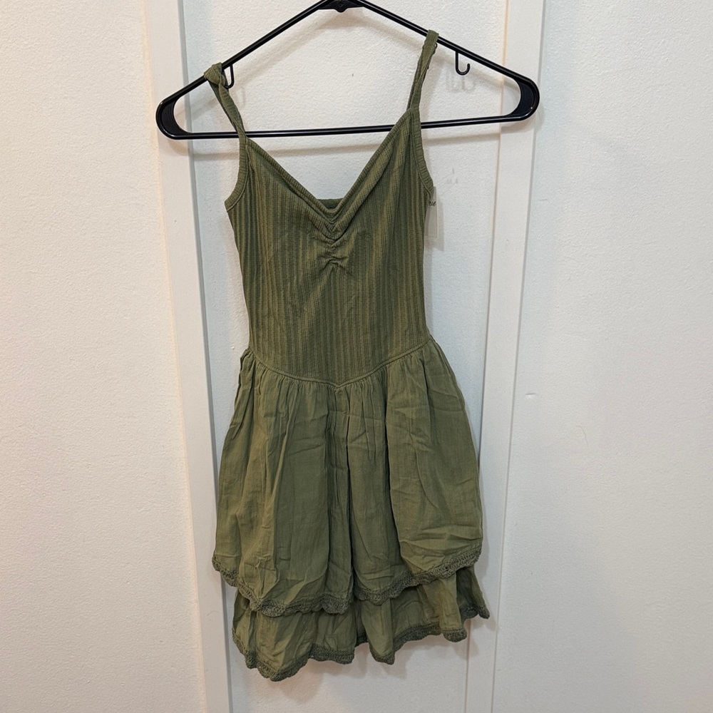 Aerie Sage Ribbed Knit Dress